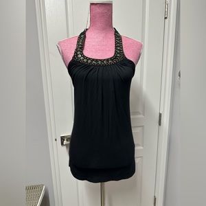 Black Le Chateau Halter Tank